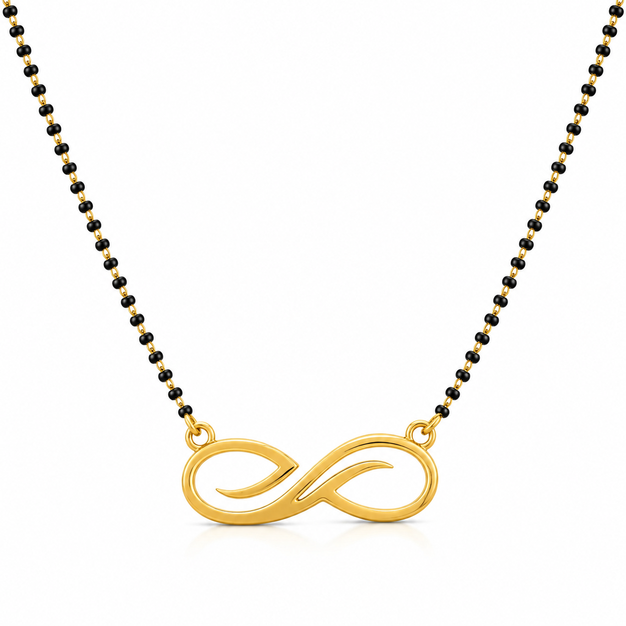 Elegant Infinity Mangalsutra Necklace for Women | Gold Tone