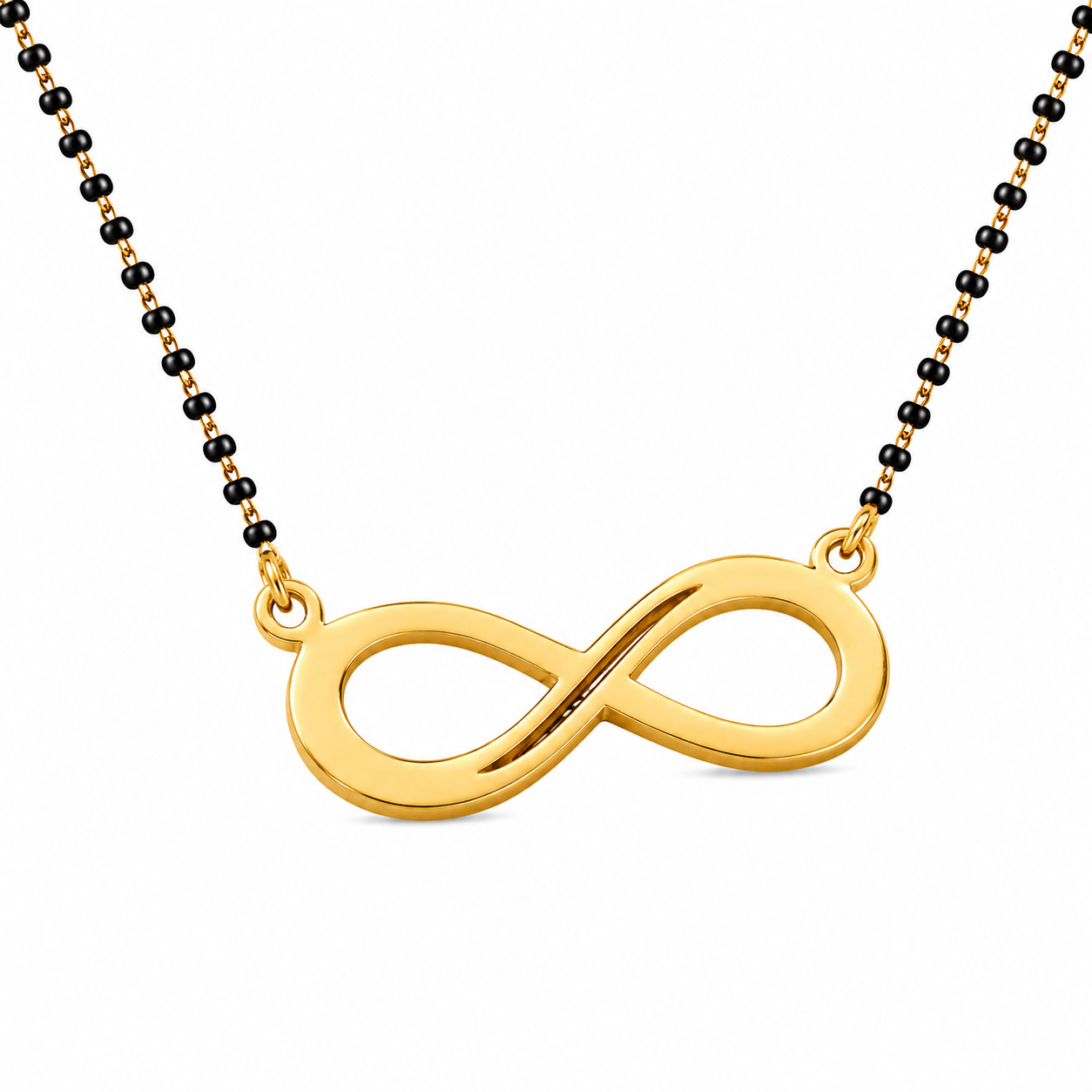 Elegant Infinity Mangalsutra Necklace for Women | Gold Tone