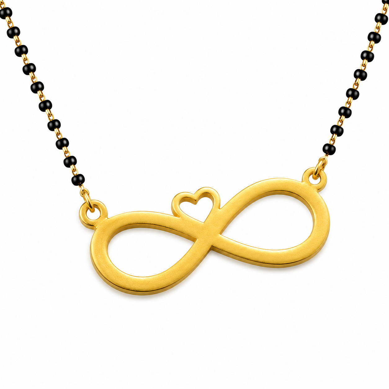 Infinity Heart Mangalsutra Necklace for Women | Gold Finish
