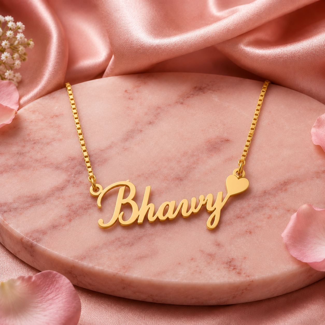 Custom Personalized Gold Nameplate Necklace