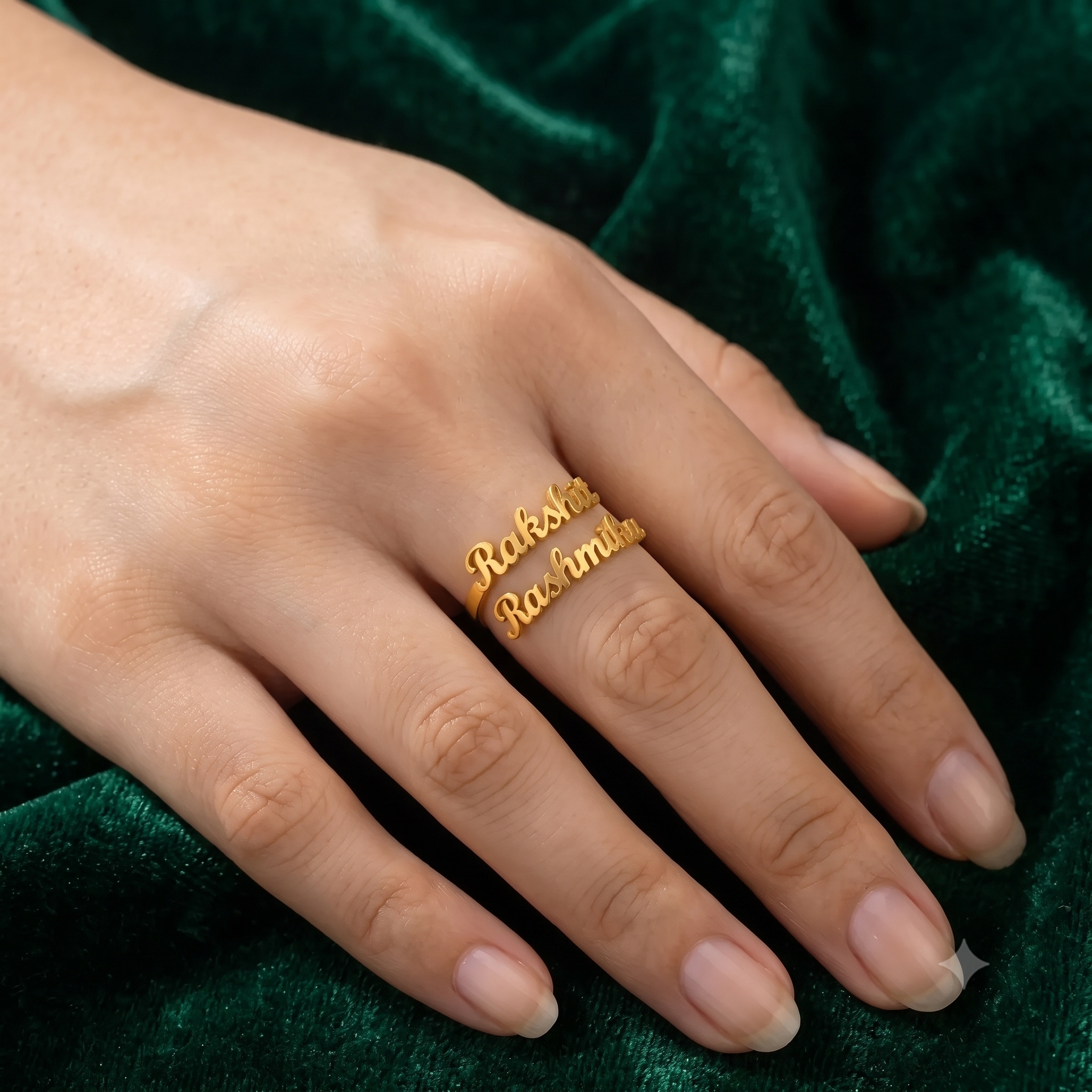 Personalized Two-Name Couple Wrap Ring