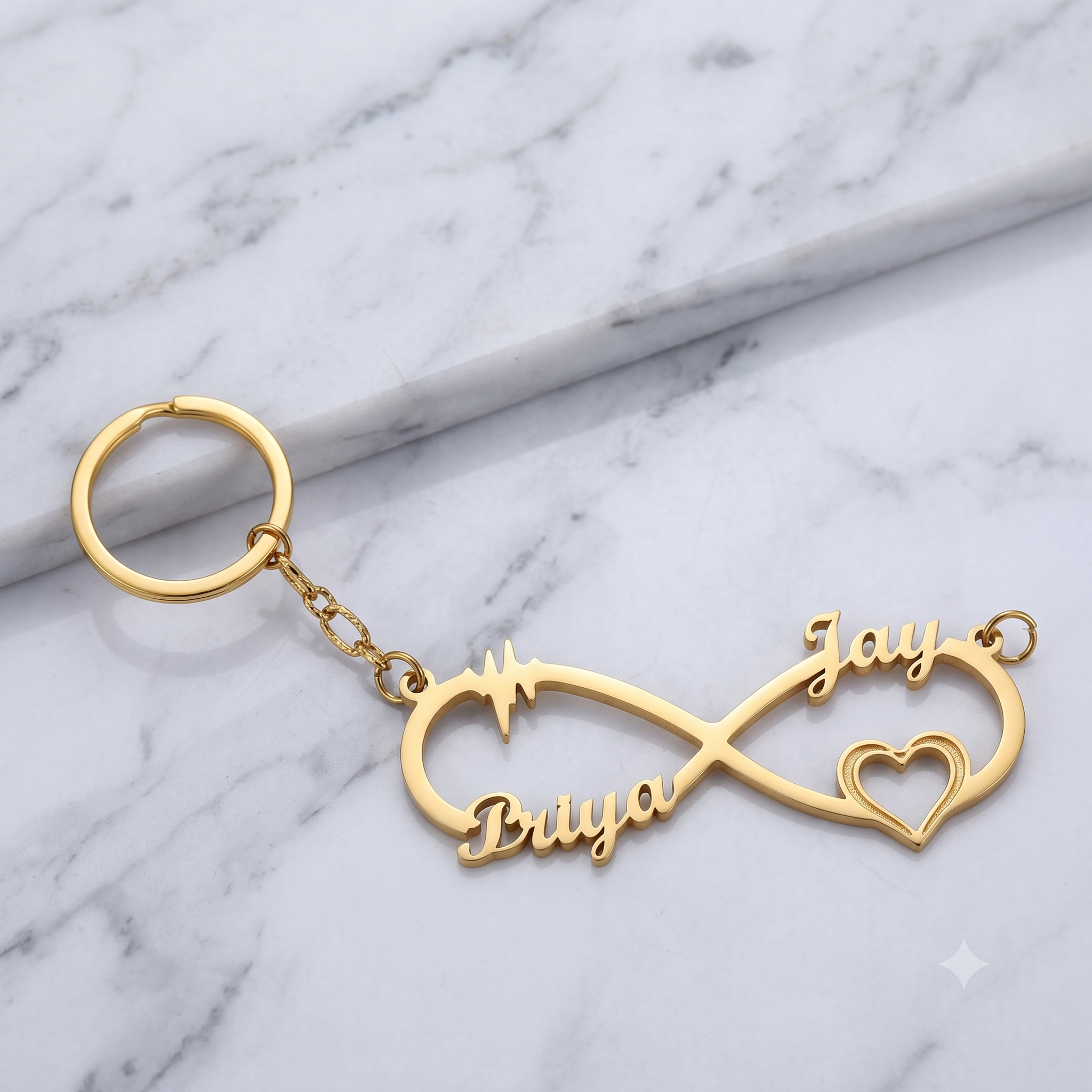 Personalized Infinity Couple Name Keychain