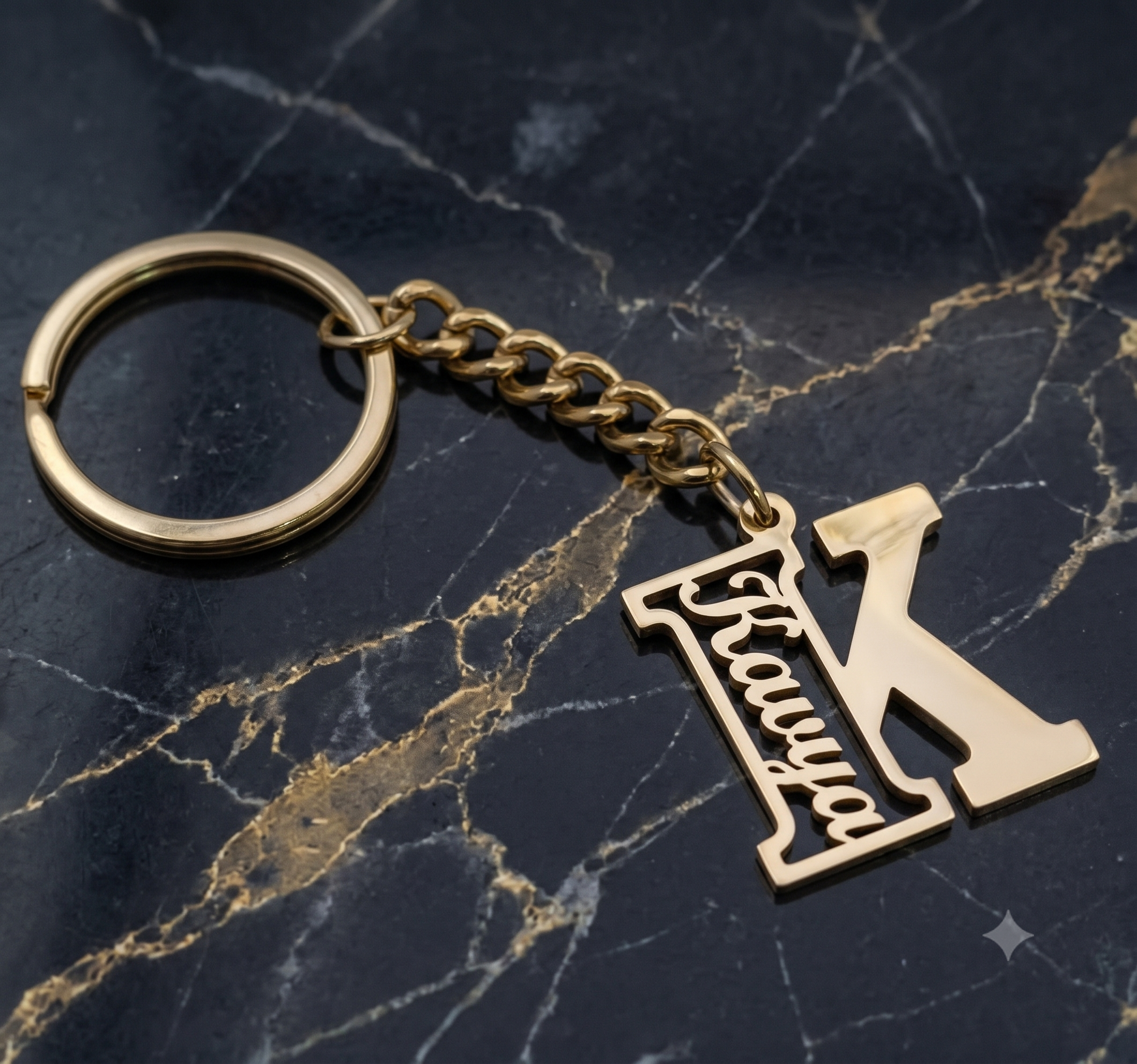 personalized cutout name keychain