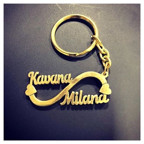 Personalized Infinity Couple Name Keychain