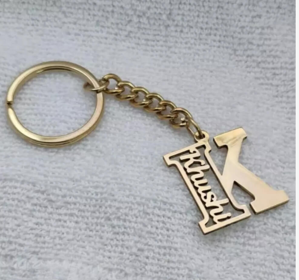 personalized cutout name keychain
