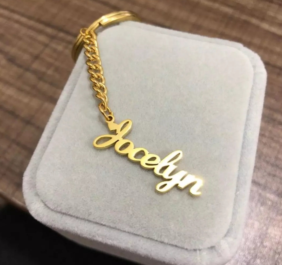 Personalized Cursive Name Keychain