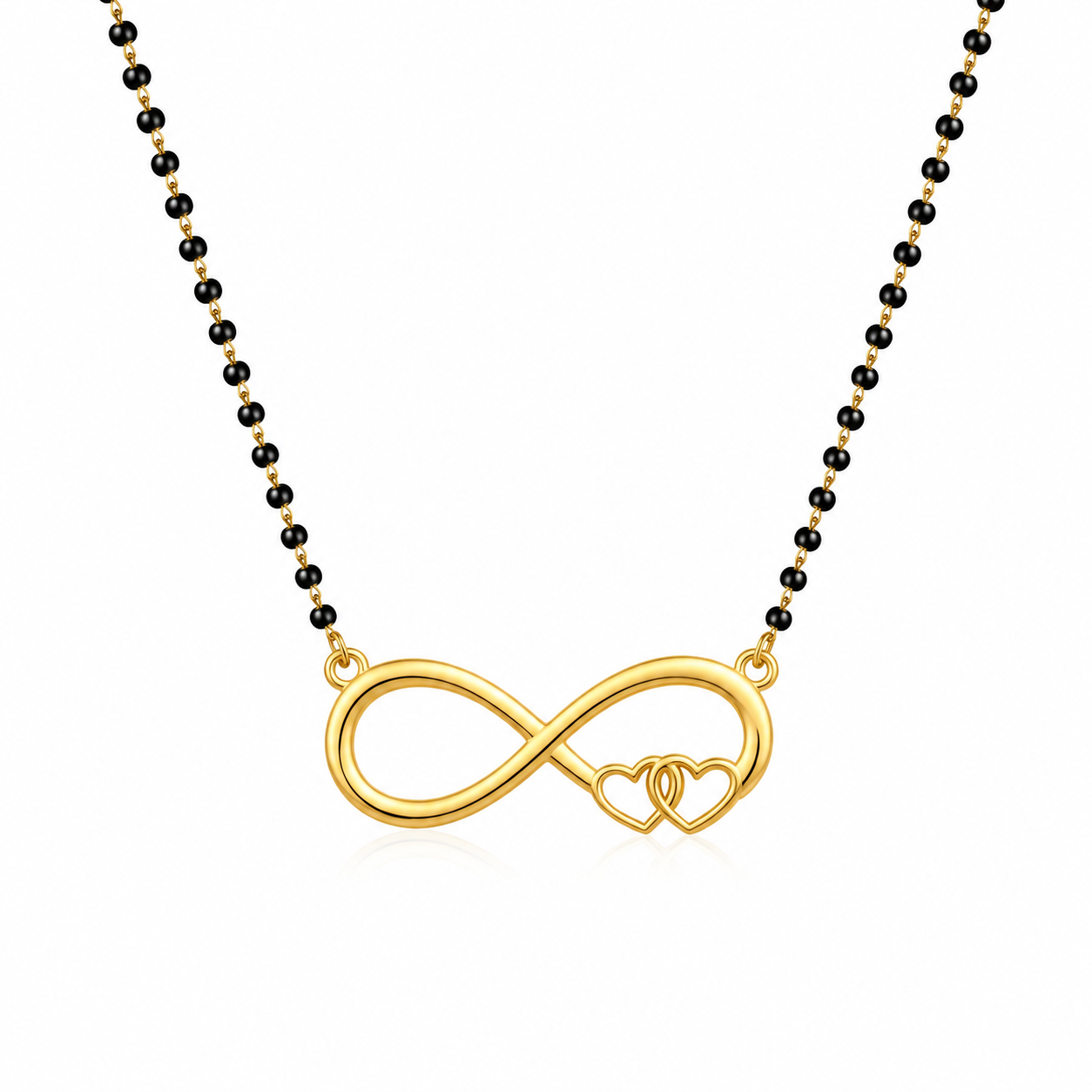 Infinity Double Heart Mangalsutra Necklace for Women