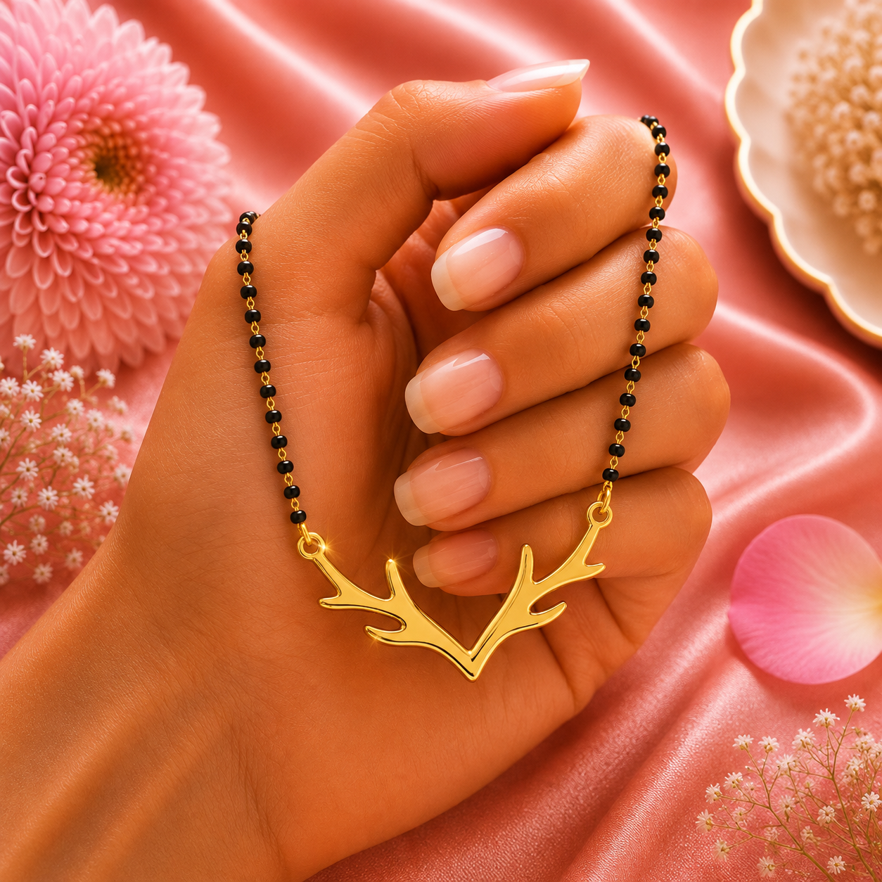 Elegant Antler Design Mangalsutra Necklace for Women
