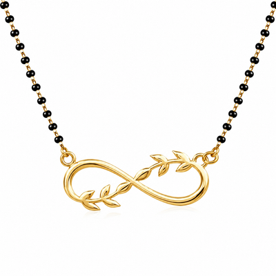 Infinity Leaf Design Mangalsutra Necklace for Women