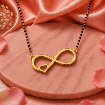 Infinity Heart Design Mangalsutra Necklace for Women