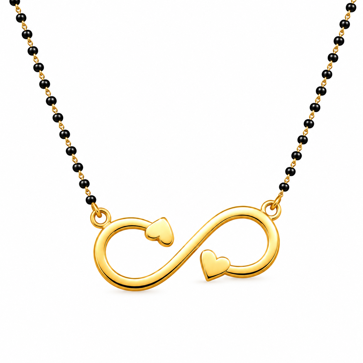 Double Heart Infinity Mangalsutra Necklace for Women