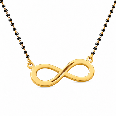 Elegant Infinity Mangalsutra Necklace for Women | Gold Tone