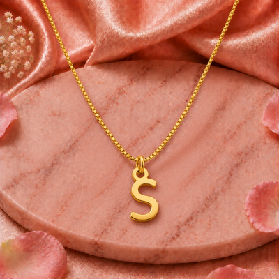 personalized initial latter pendant necklace