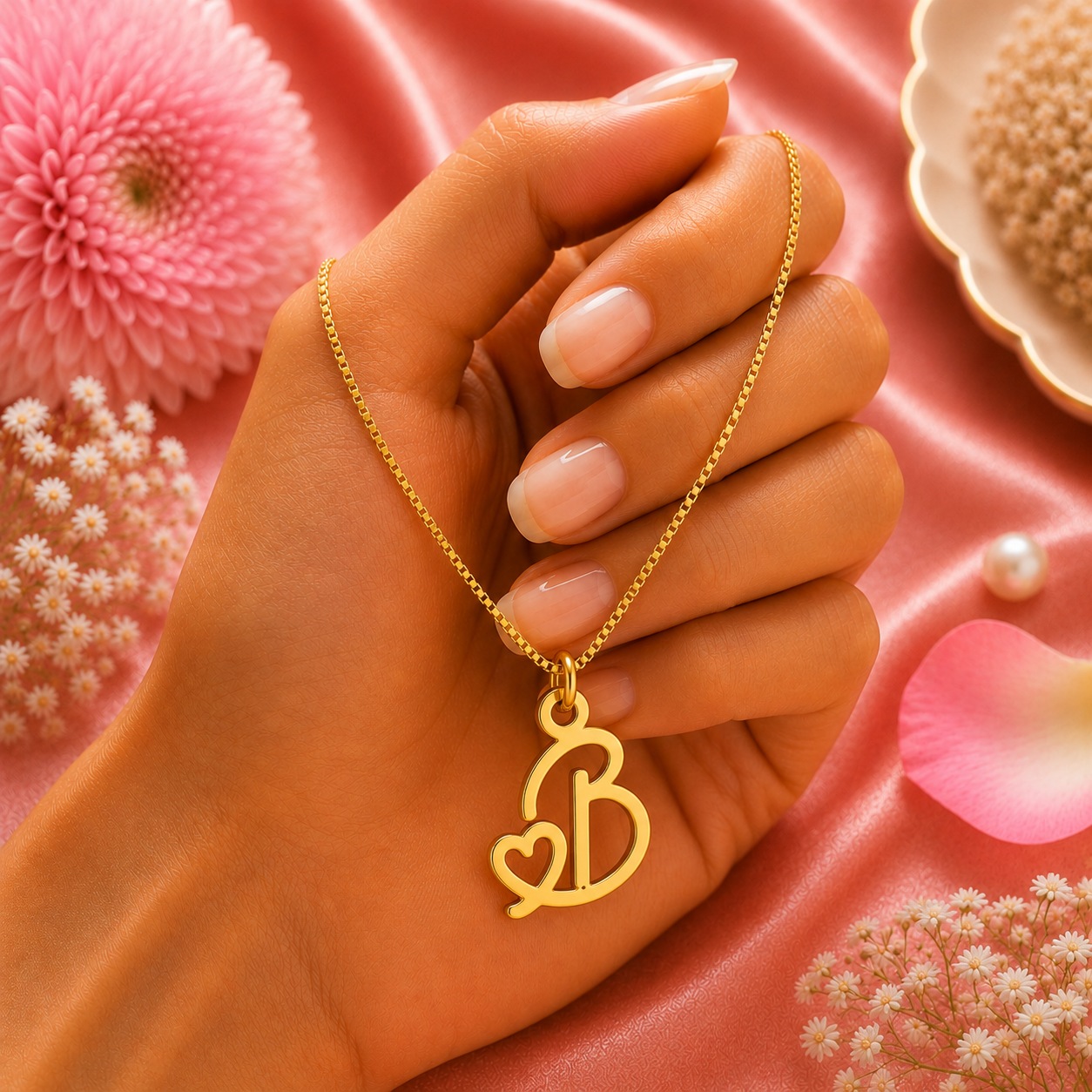 personalized initial cutout heart latter necklace