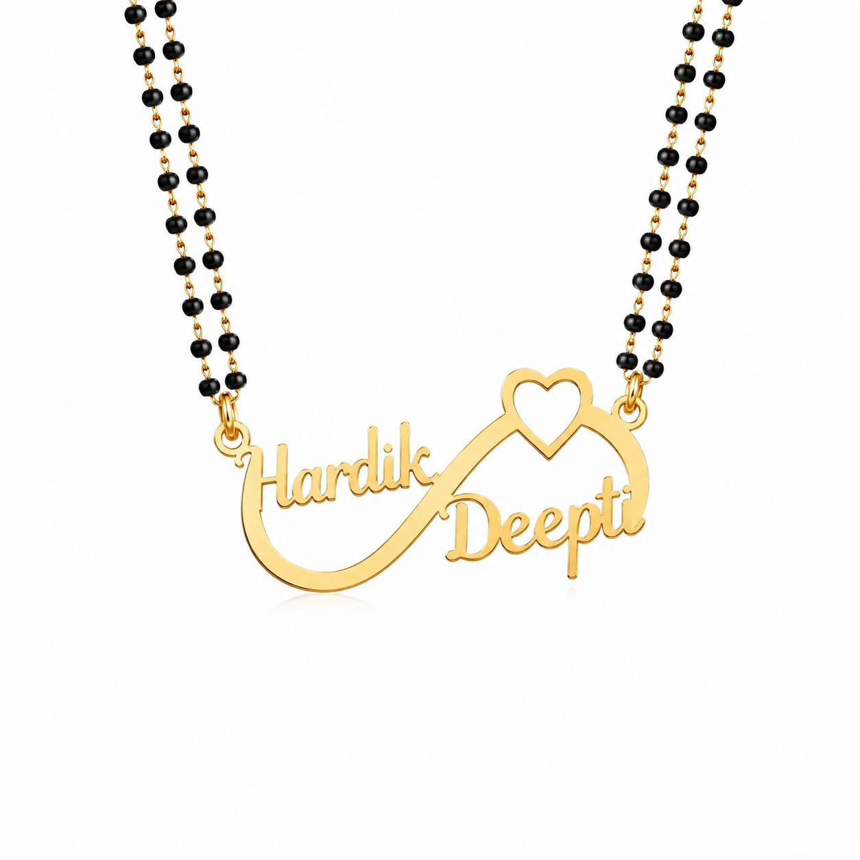 Personalized Couple Name Mangalsutra Necklace | Infinity Heart
