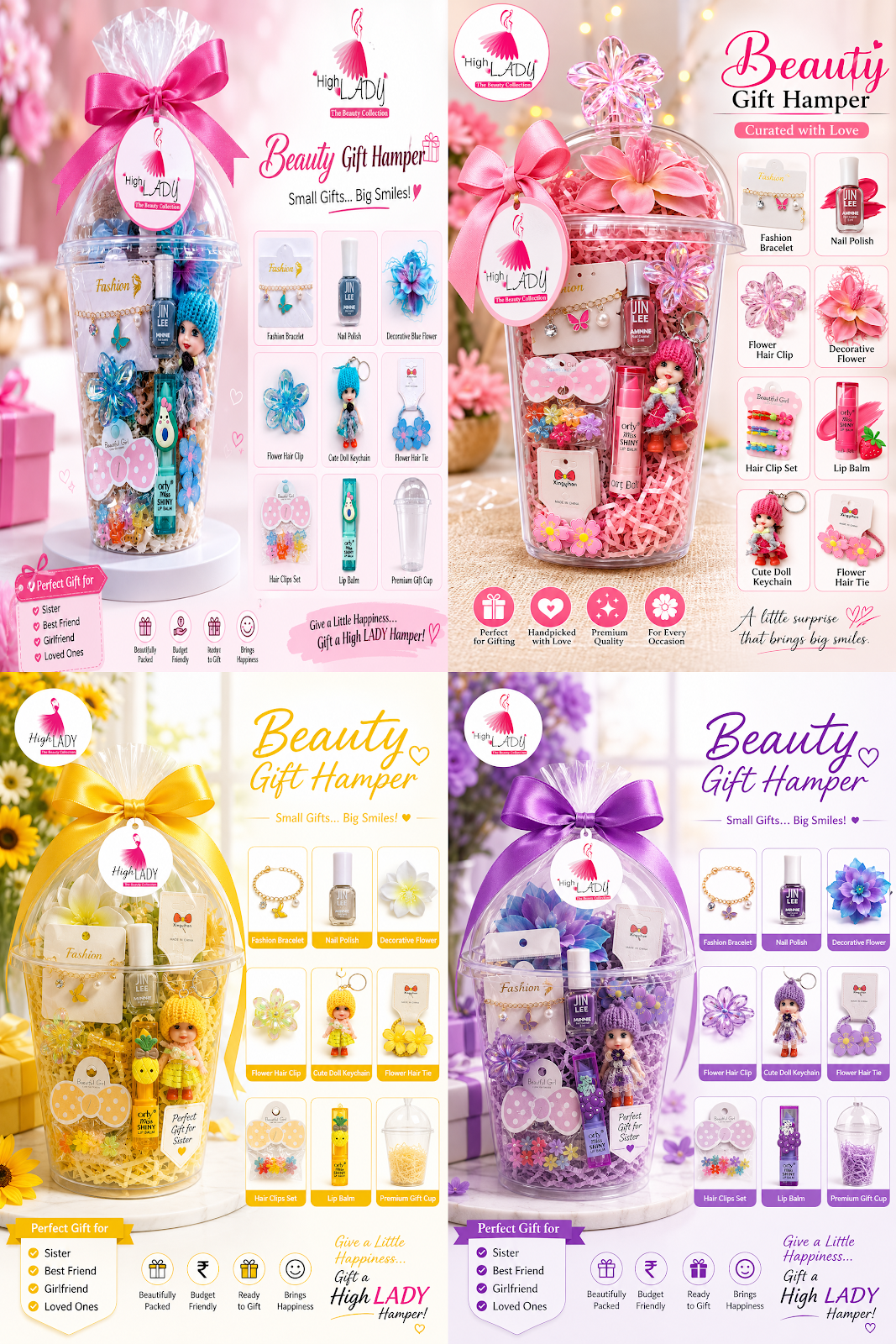 High Lady Cup Gift Hamper | Trendy Beauty & Accessories Shake Cup for Girls