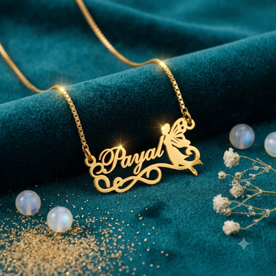 Personalized Fairy Nameplate Pendant Necklace