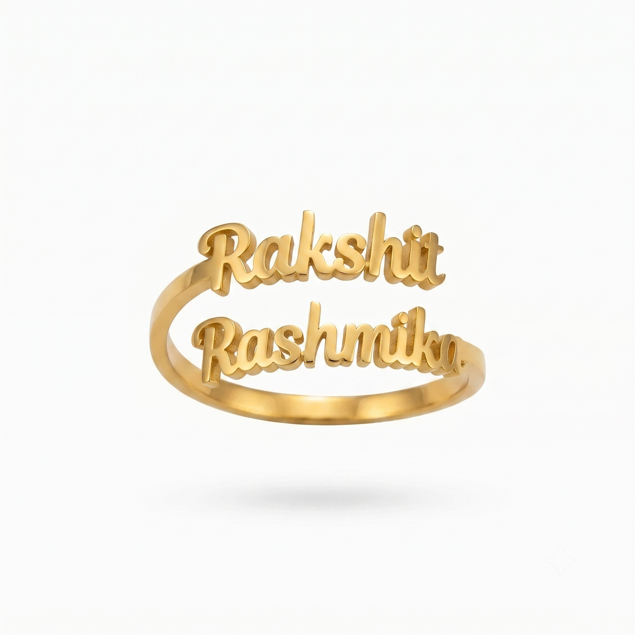 Personalized Two-Name Couple Wrap Ring