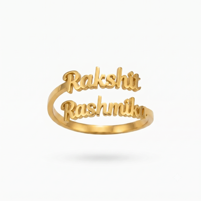 Personalized Two-Name Couple Wrap Ring