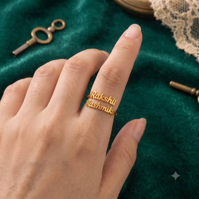 Personalized Two-Name Couple Wrap Ring