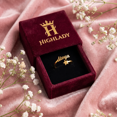 personalized star name wrap ring